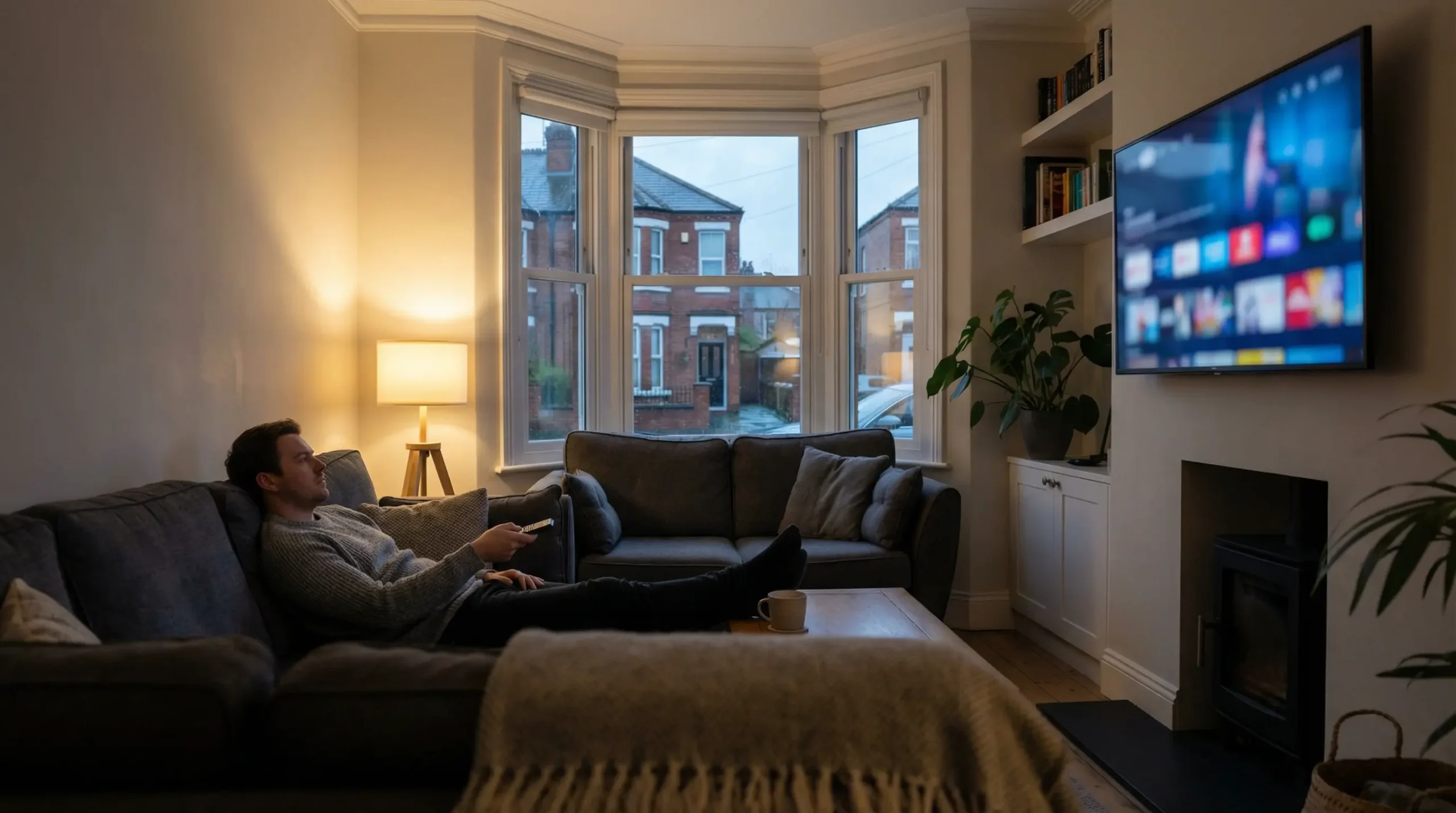 Modern IPTV streaming experience in the UK living room