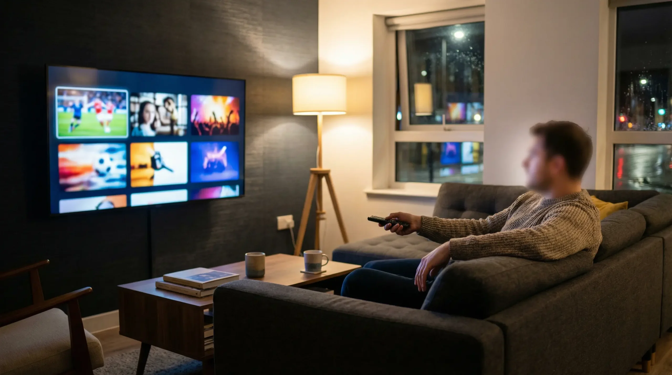 IPTV Channels UK streaming setup in modern living room